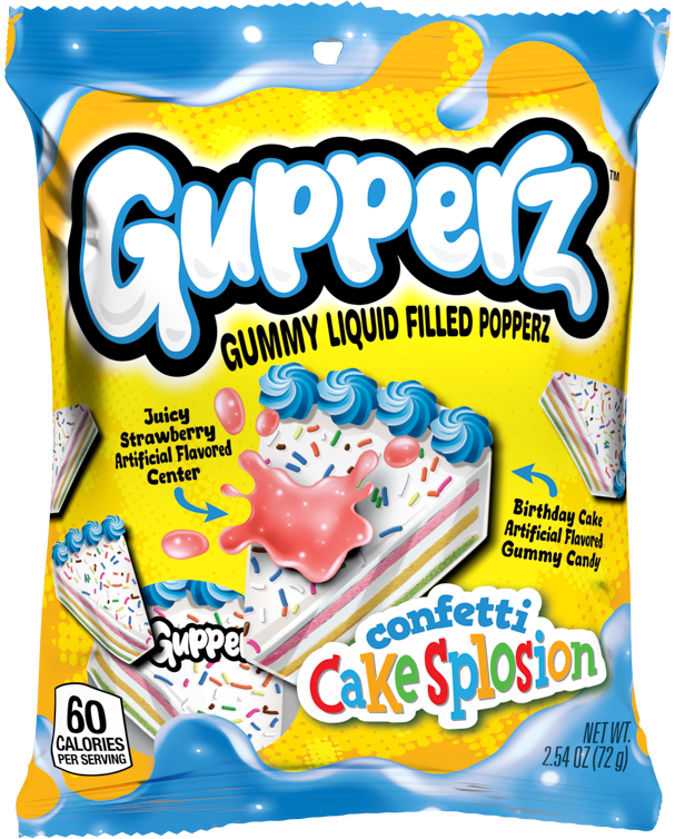 Gupperz Confetti Cakesplosion Liquid Filled Gummies