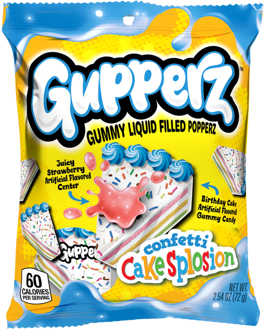 Gupperz Confetti Cakesplosion Liquid Filled Gummies