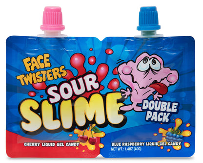 Face Twisters Sour Slime Double Pack Liquid Gel